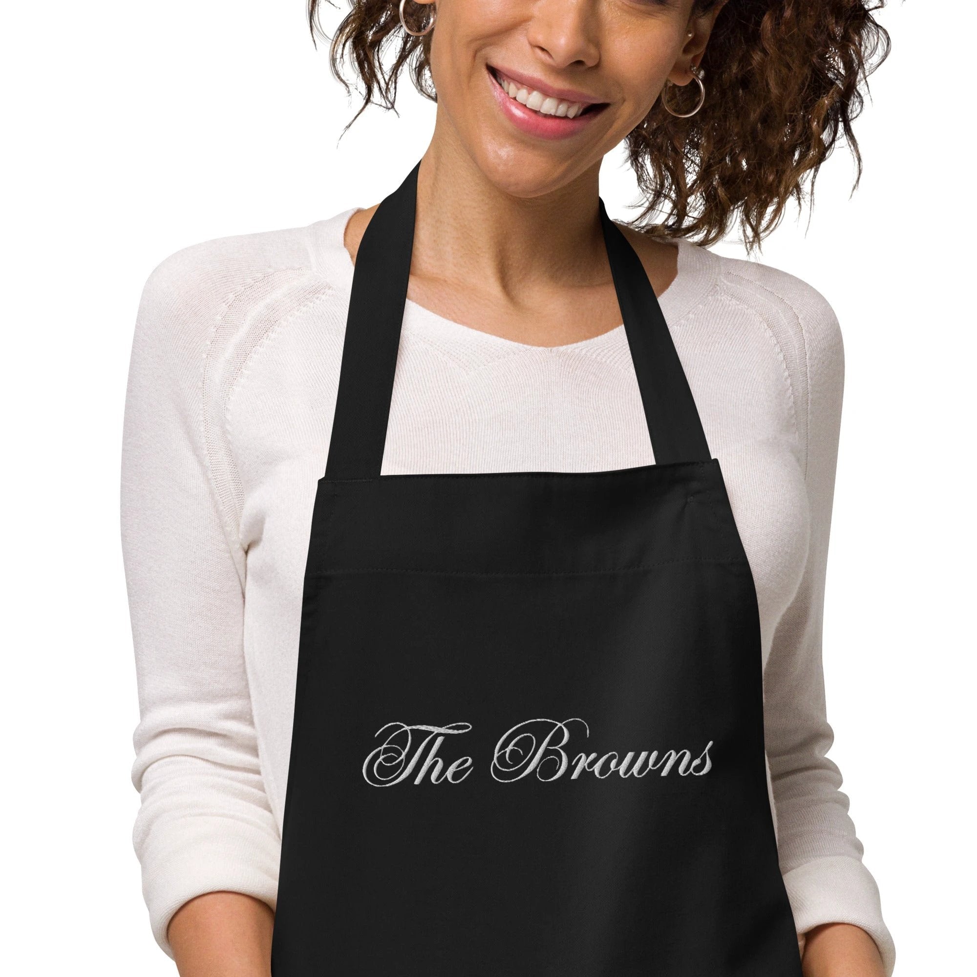 Custom family name Organic cotton apron by La Vie Bien