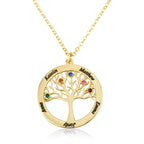 Custom Family Tree Necklace With Birthstones La Vie Bien Custom Family Tree Necklace With Birthstones