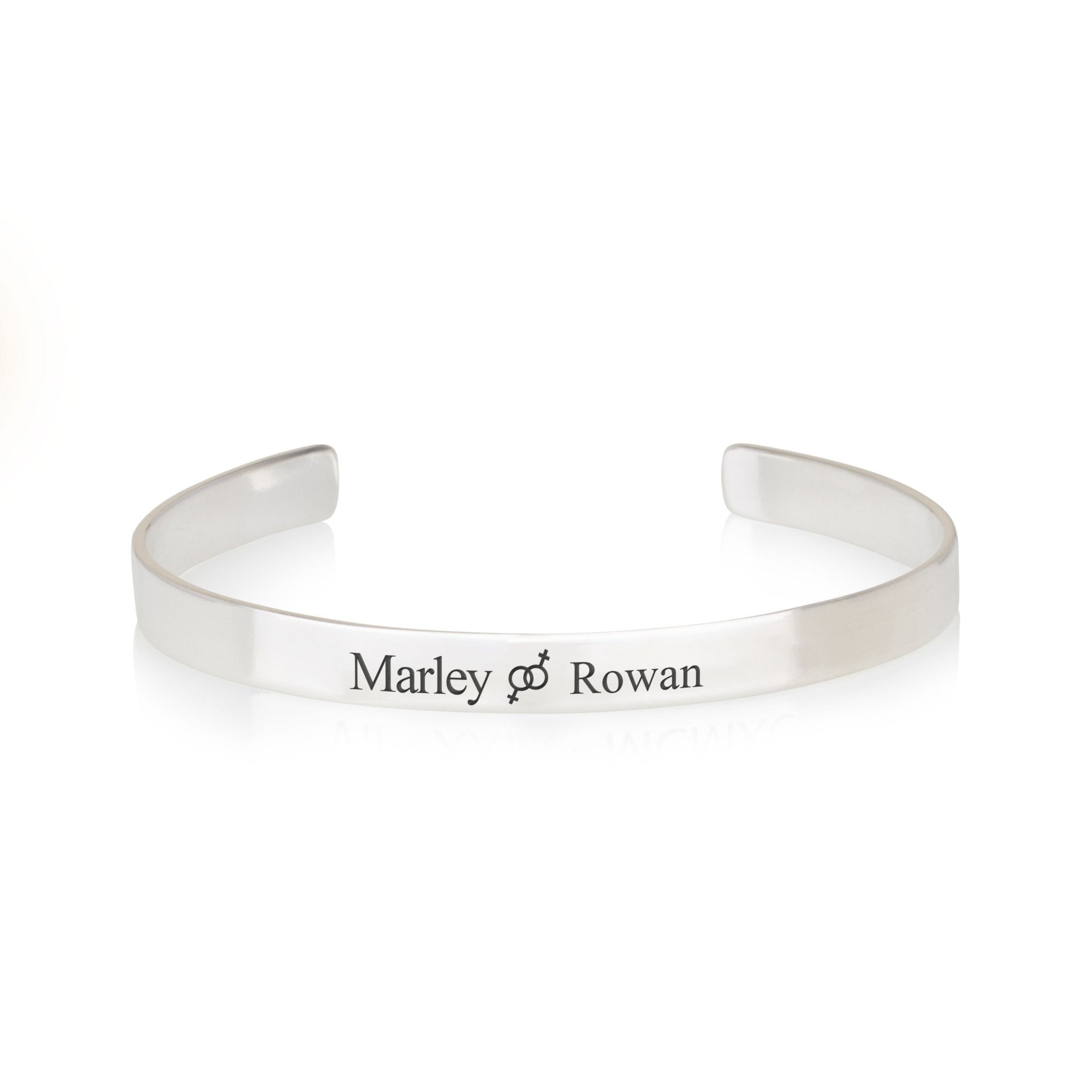 Custom Lesbian Pride Names Cuff Bracelet