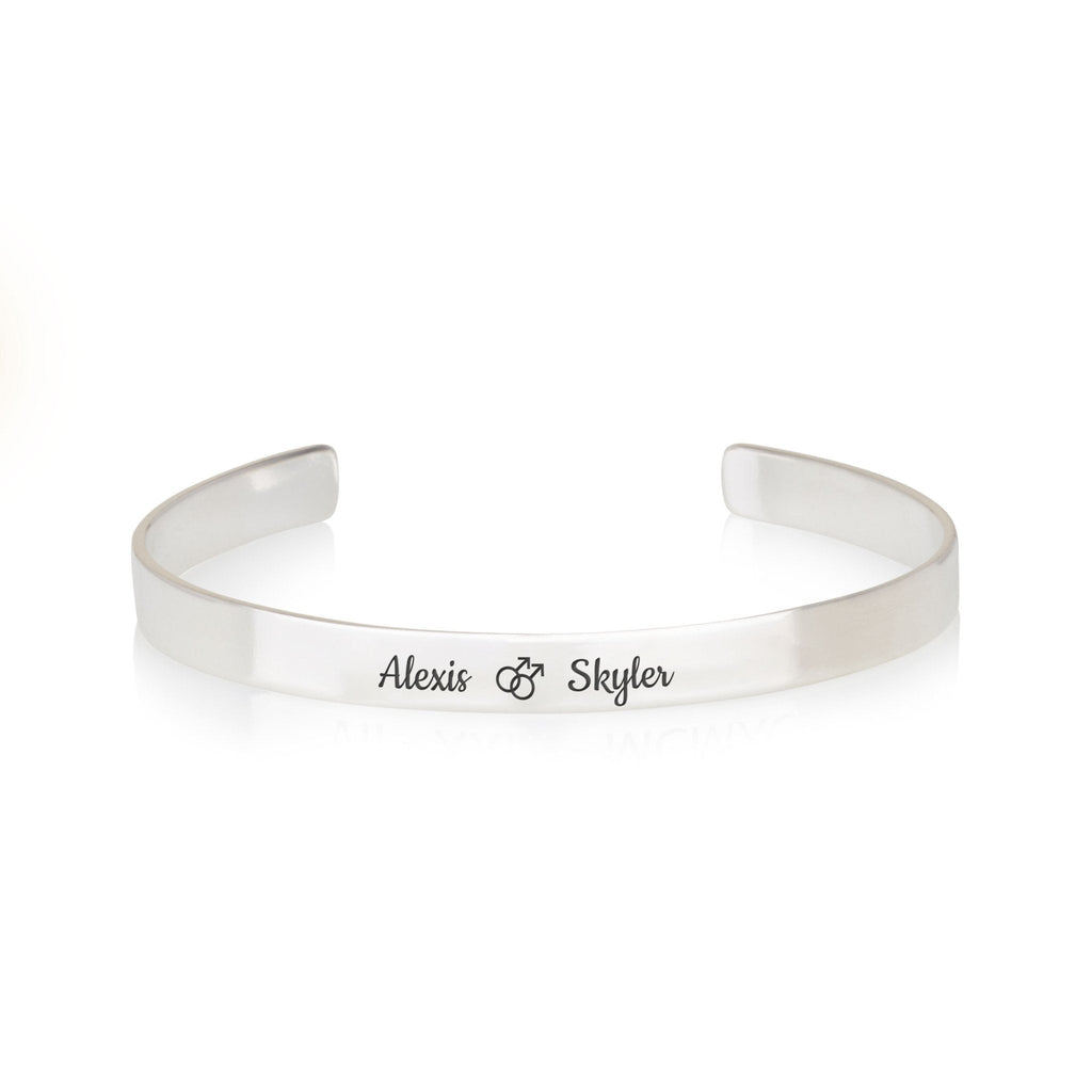 Custom Gay Pride Names Cuff Bracelet La Vie Bien Custom Gay Pride Names Cuff Bracelet