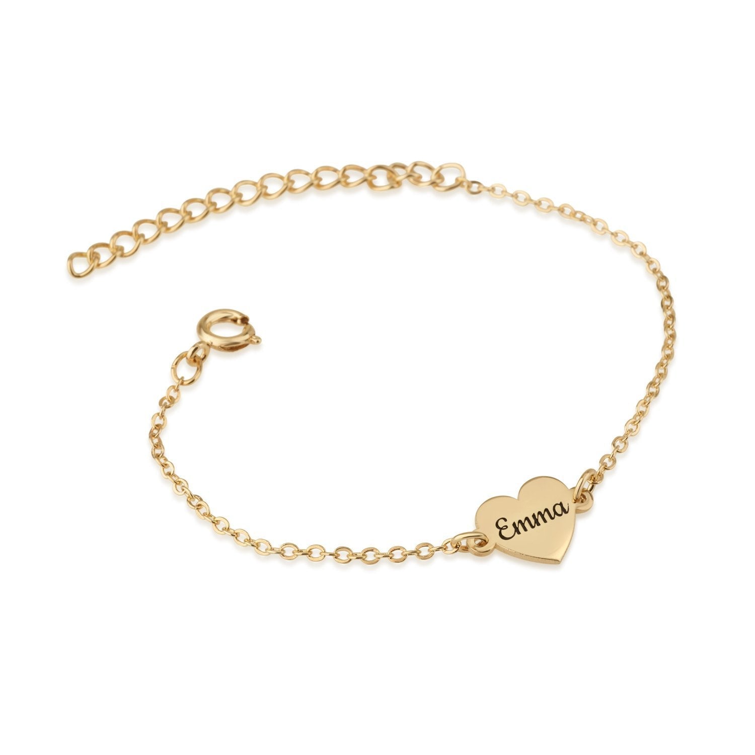 Custom Heart Name Bracelet La Vie Bien Custom Heart Name Bracelet