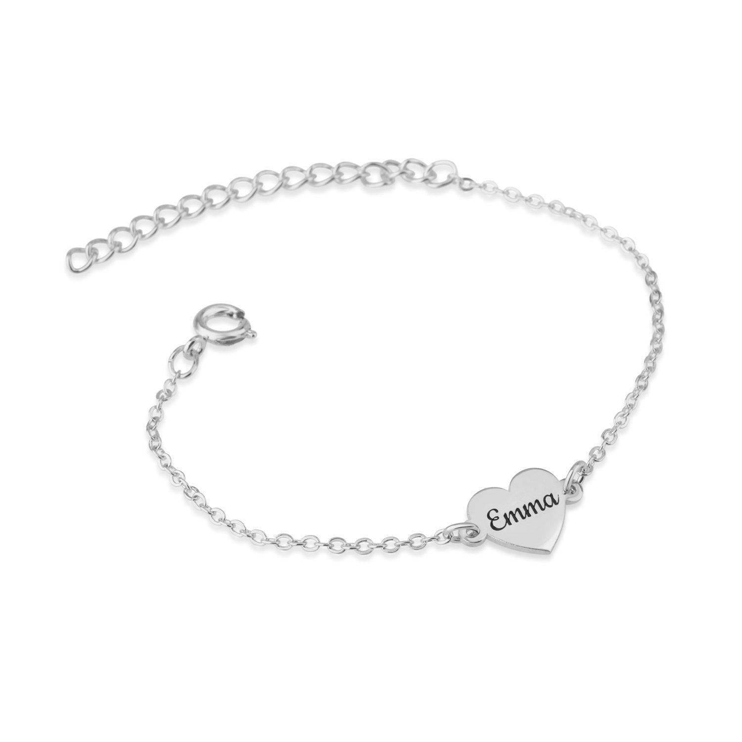 Custom Heart Name Bracelet La Vie Bien Custom Heart Name Bracelet