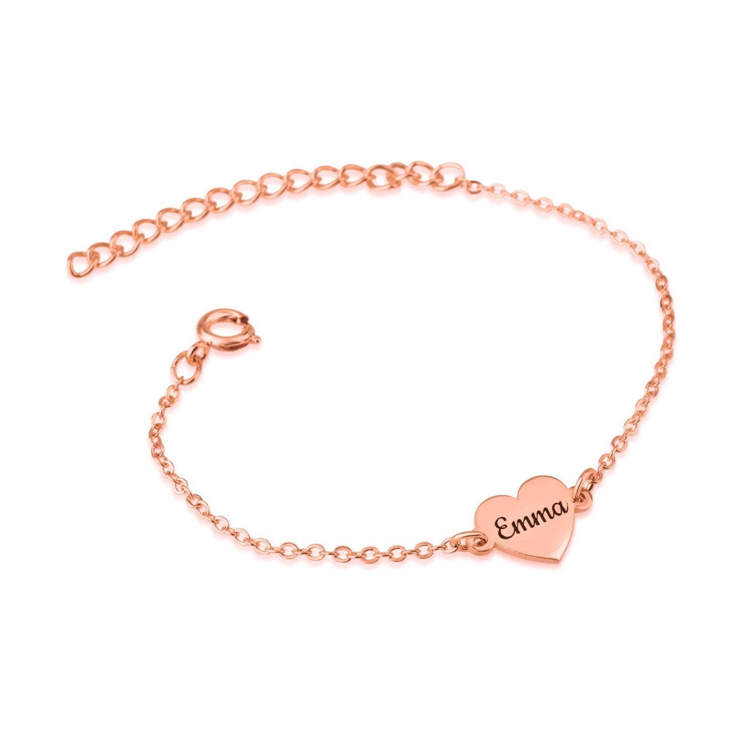Custom Heart Name Bracelet La Vie Bien Custom Heart Name Bracelet