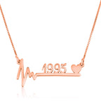 Custom Heartbeat Year Necklace