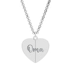 Custom Hidden Message für Oma - Engraved Heart Necklace, personalized Secret Locket Pendant Accessories La Vie Bien Custom Hidden Message für Oma - Engraved Heart Necklace, personalized Secret Locket Pendant
