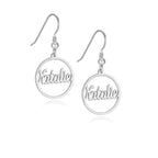 Custom Hoop Name Earrings La Vie Bien Custom Hoop Name Earrings