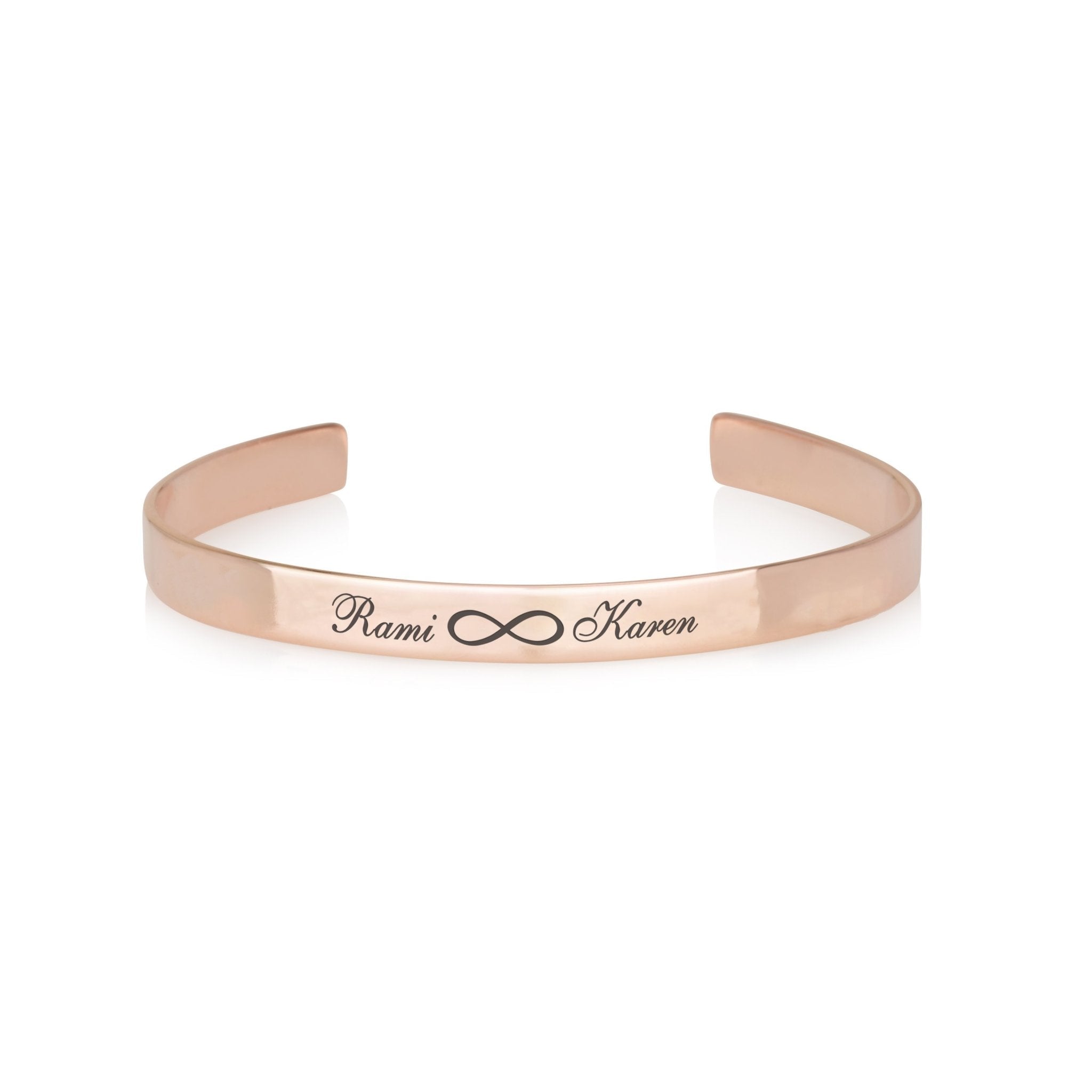 Custom Infinity Names Cuff Bracelet La Vie Bien Custom Infinity Names Cuff Bracelet