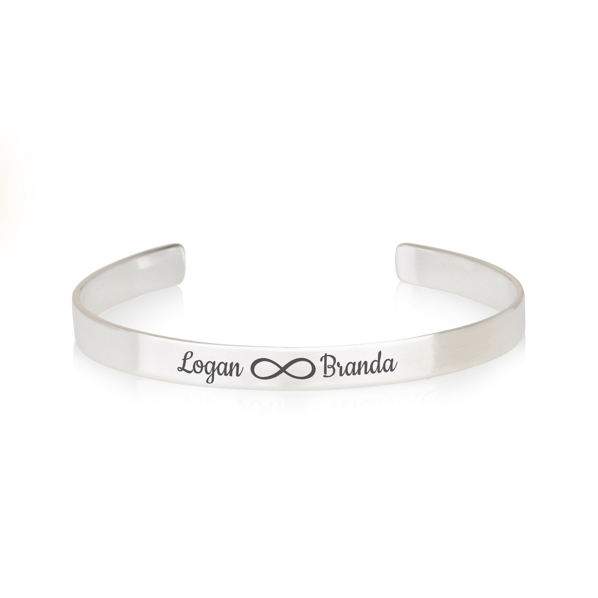 Custom Infinity Names Cuff Bracelet La Vie Bien Custom Infinity Names Cuff Bracelet