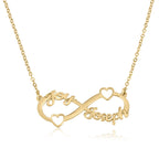 Custom Infinity Necklace With Two Names And Two Hearts La Vie Bien Custom Infinity Necklace With Two Names And Two Hearts