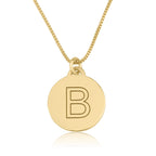 Custom Initial Disc Necklace La Vie Bien Custom Initial Disc Necklace