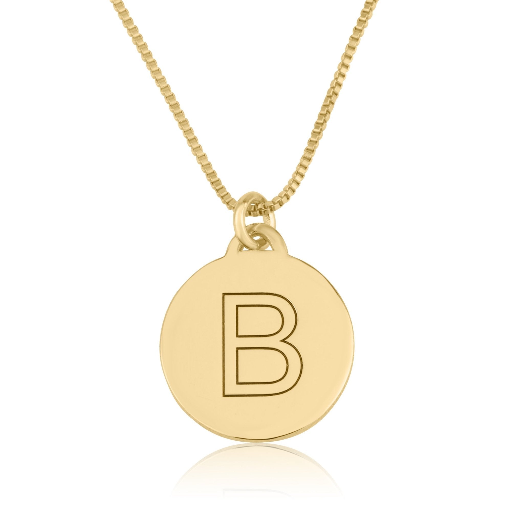 Custom Initial Disc Necklace La Vie Bien Custom Initial Disc Necklace