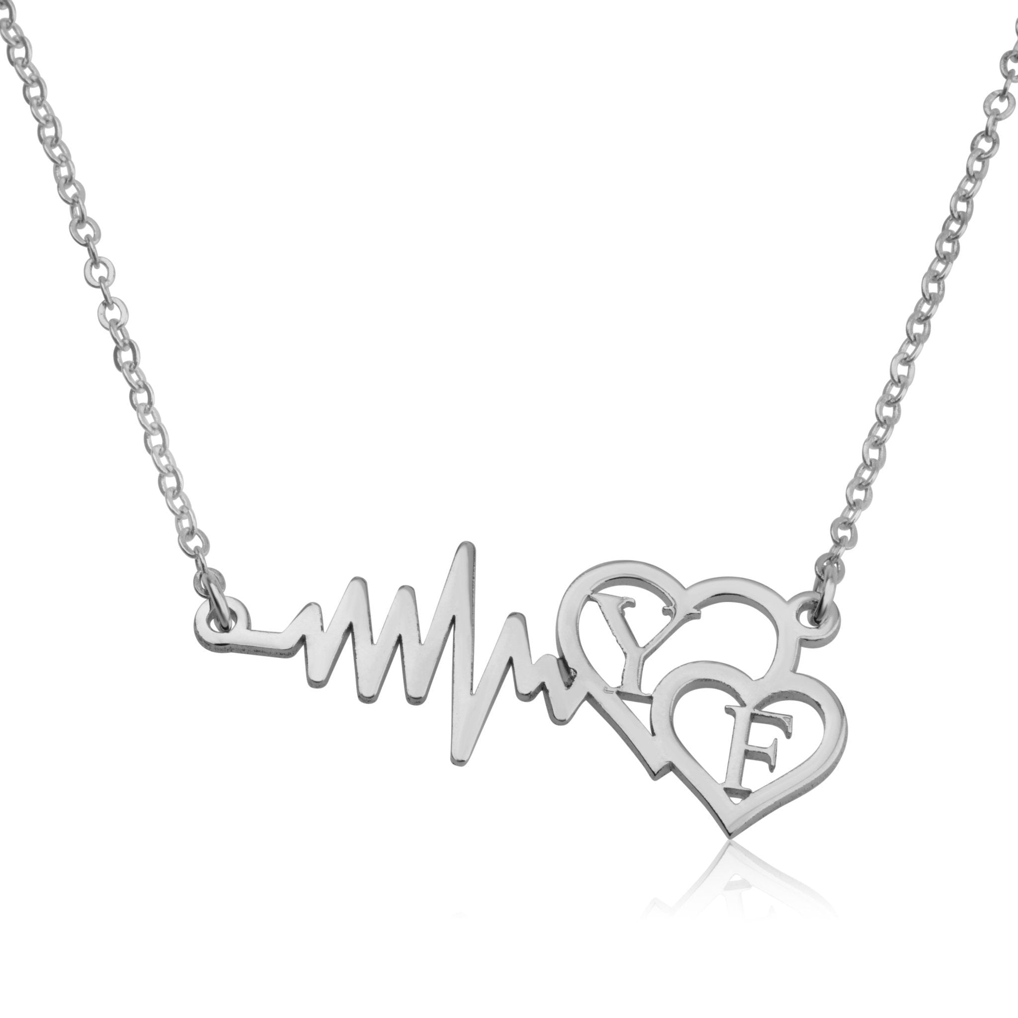 Custom Initials Necklace With Hearts La Vie Bien Custom Initials Necklace With Hearts