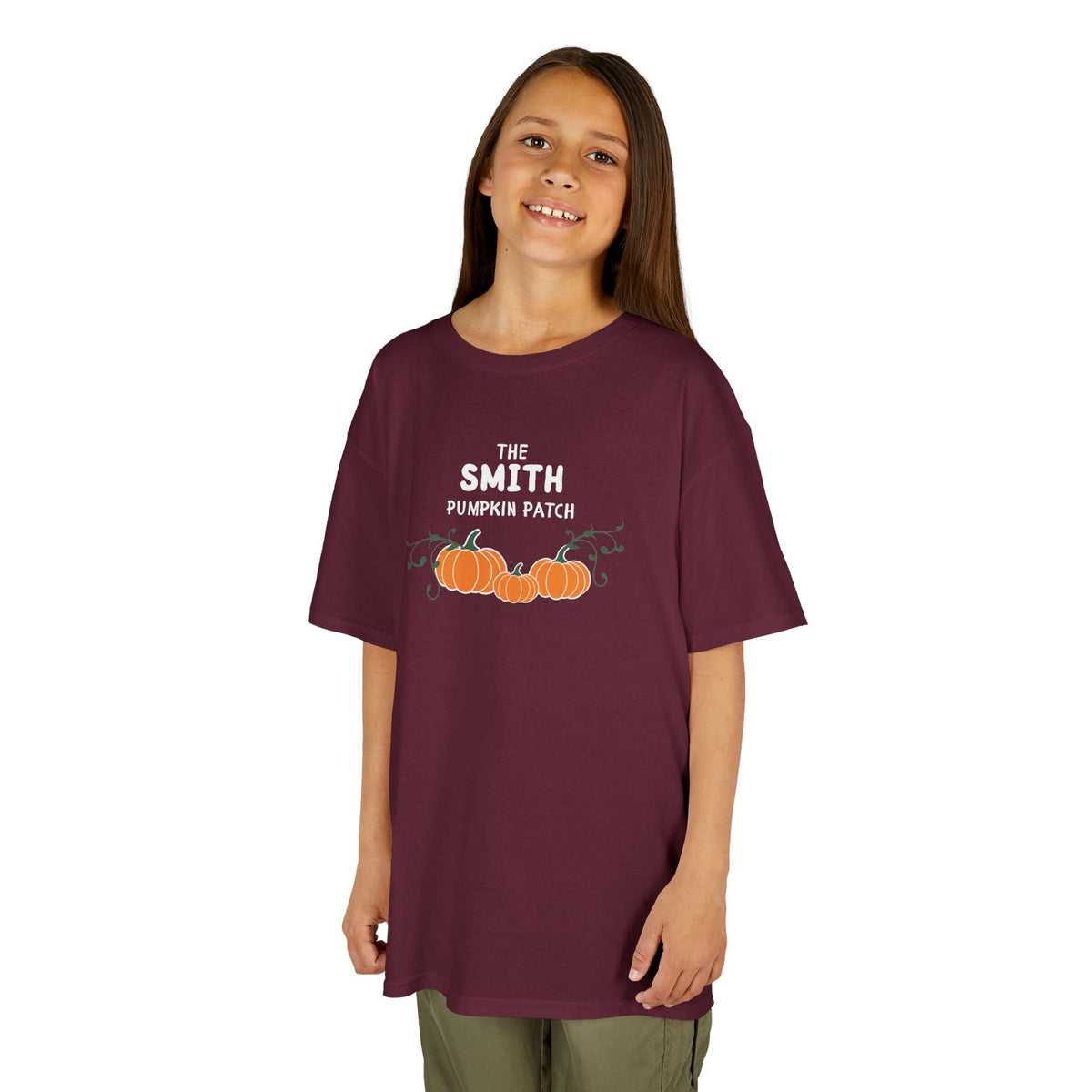 Custom Kids Family name Pumpkin Patch Tee, Personalized Fall Shirt for Family photos Kids clothes La Vie Bien Custom Kids Family name Pumpkin Patch Tee, Personalized Fall Shirt for Family photos