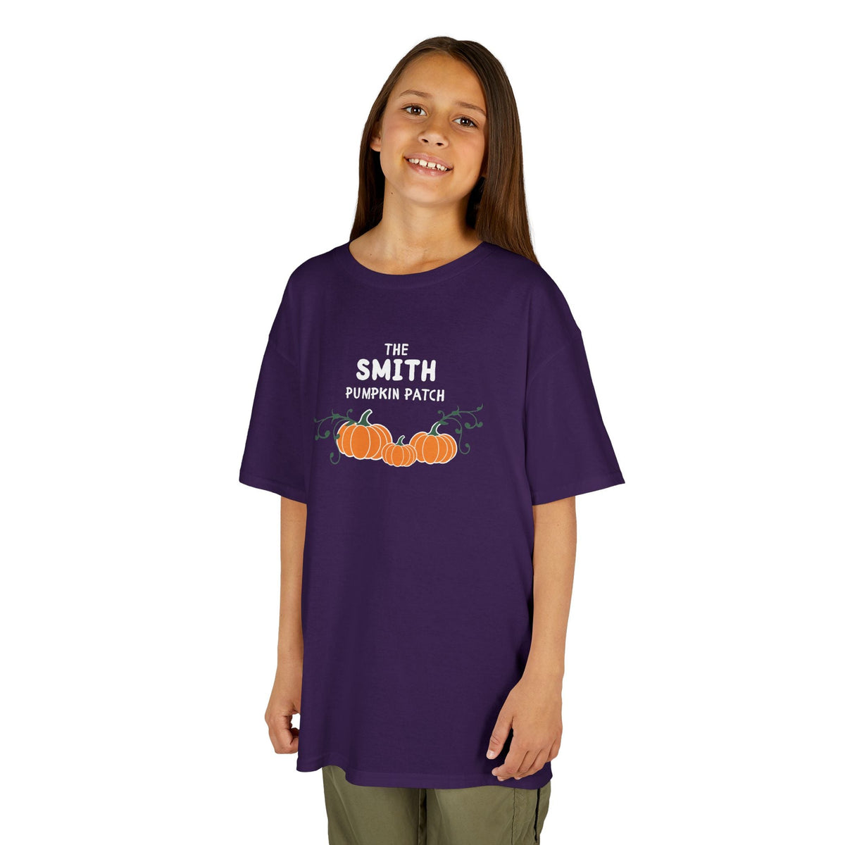 Custom Kids Family name Pumpkin Patch Tee, Personalized Fall Shirt for Family photos Kids clothes La Vie Bien Custom Kids Family name Pumpkin Patch Tee, Personalized Fall Shirt for Family photos