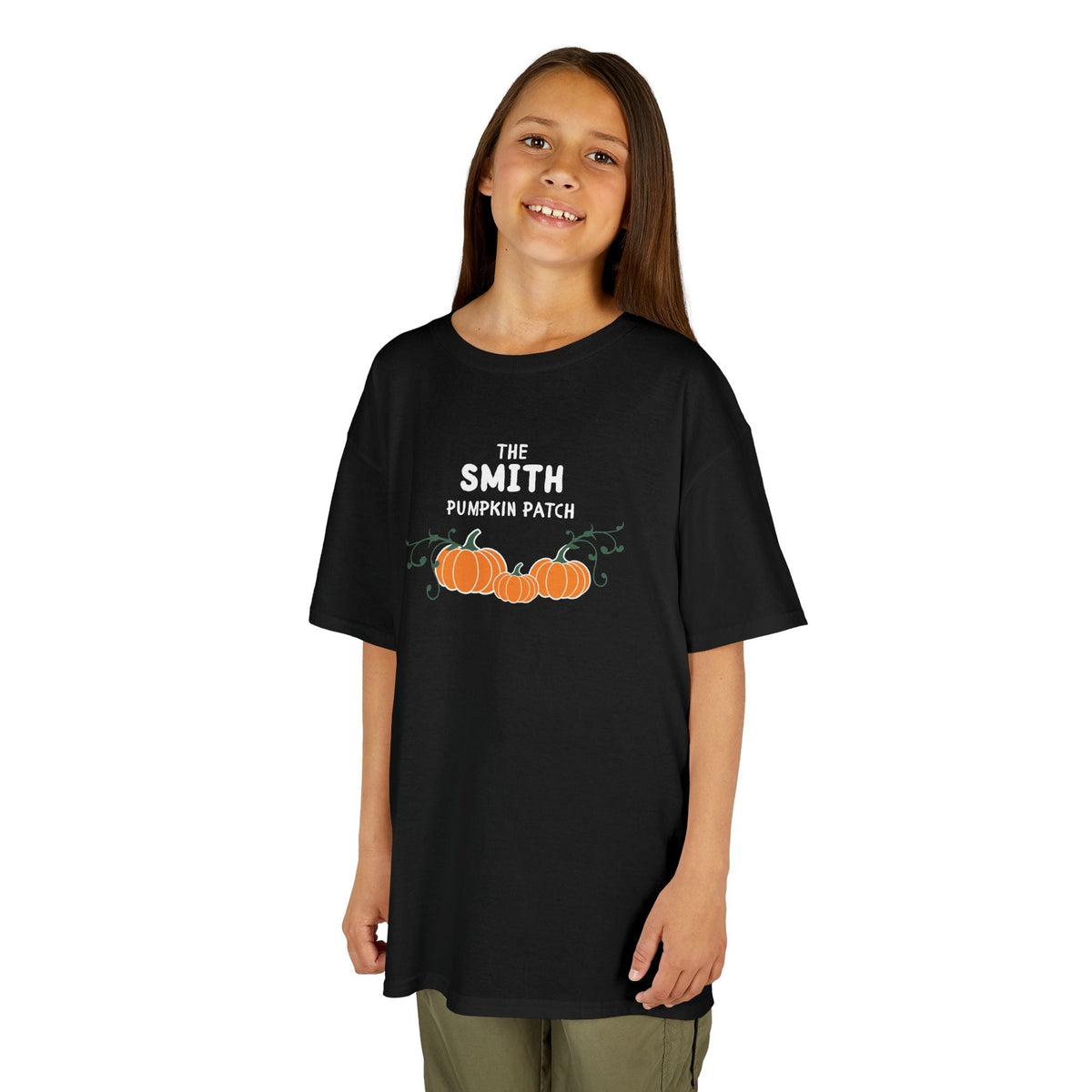 Custom Kids Family name Pumpkin Patch Tee, Personalized Fall Shirt for Family photos Kids clothes La Vie Bien Custom Kids Family name Pumpkin Patch Tee, Personalized Fall Shirt for Family photos