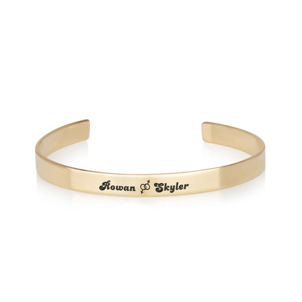 Custom Lesbian Pride Names Cuff Bracelet La Vie Bien Custom Lesbian Pride Names Cuff Bracelet