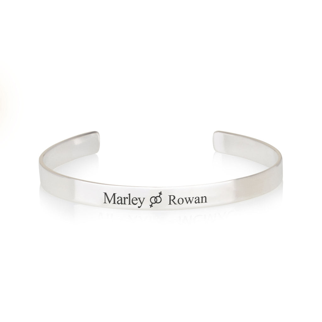 Custom Lesbian Pride Names Cuff Bracelet La Vie Bien Custom Lesbian Pride Names Cuff Bracelet