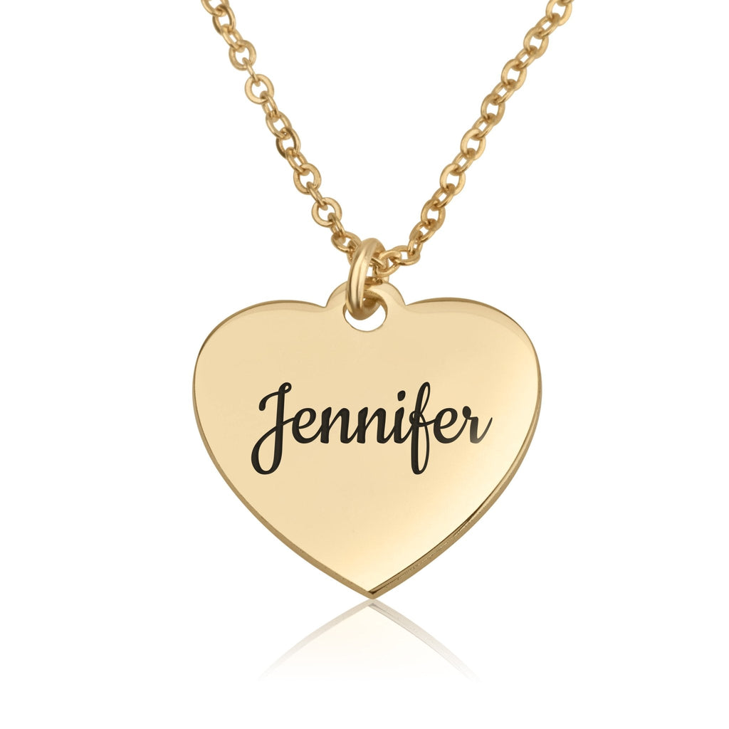 Custom Name Heart Necklace La Vie Bien Custom Name Heart Necklace