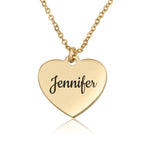 Custom Name Heart Necklace La Vie Bien Custom Name Heart Necklace