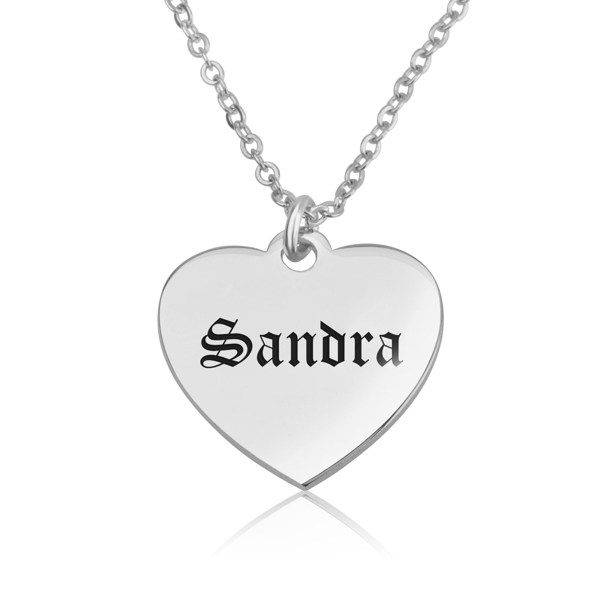 Custom Name Heart Necklace La Vie Bien Custom Name Heart Necklace