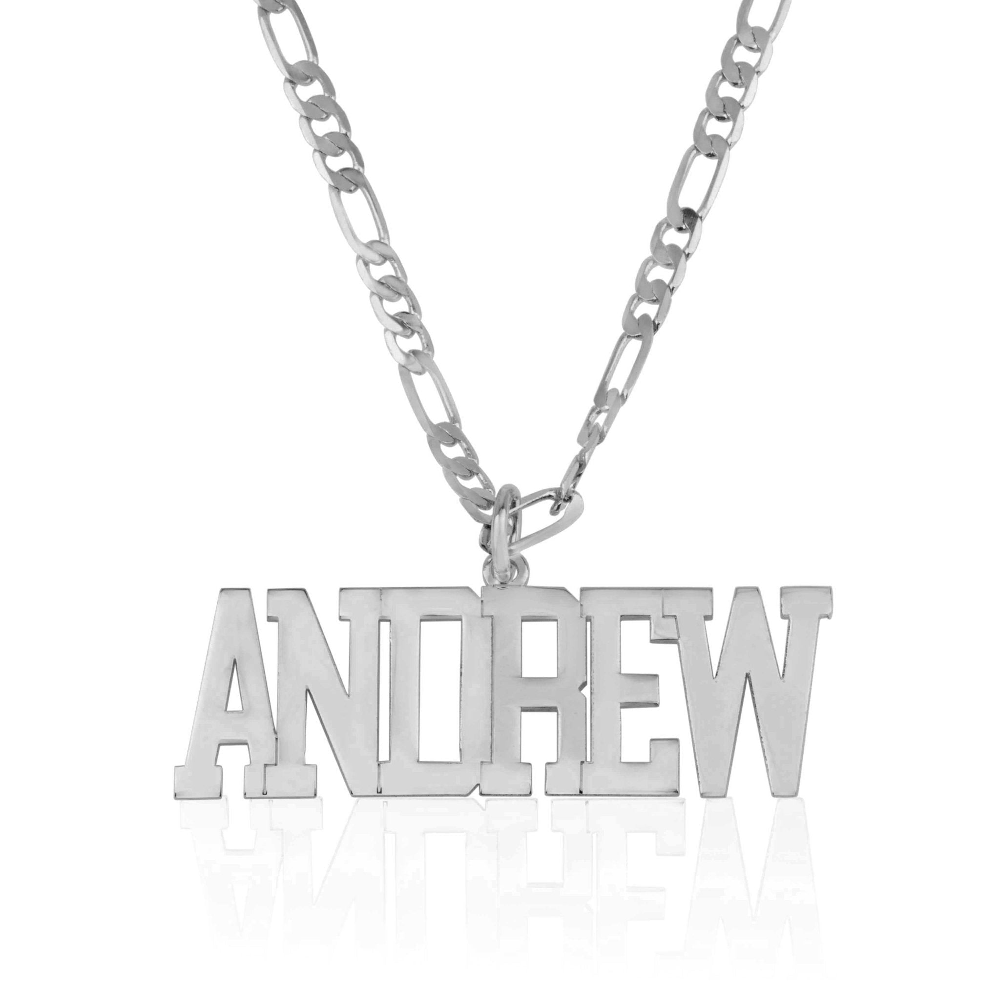 Custom Name Necklace For Men Figaro Chain La Vie Bien Custom Name Necklace For Men Figaro Chain