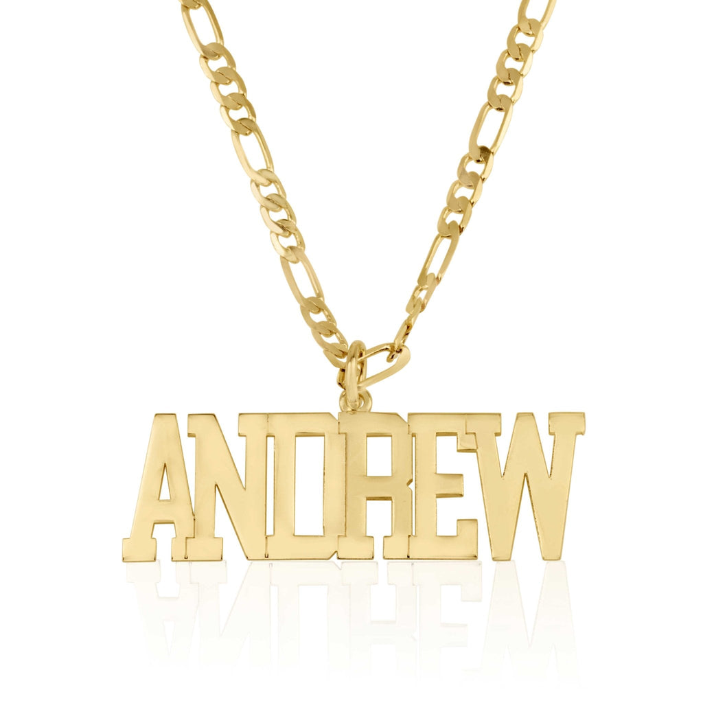 Custom Name Necklace For Men Figaro Chain La Vie Bien Custom Name Necklace For Men Figaro Chain