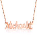 Custom Name Necklace With Aquarius Zodiac Sign