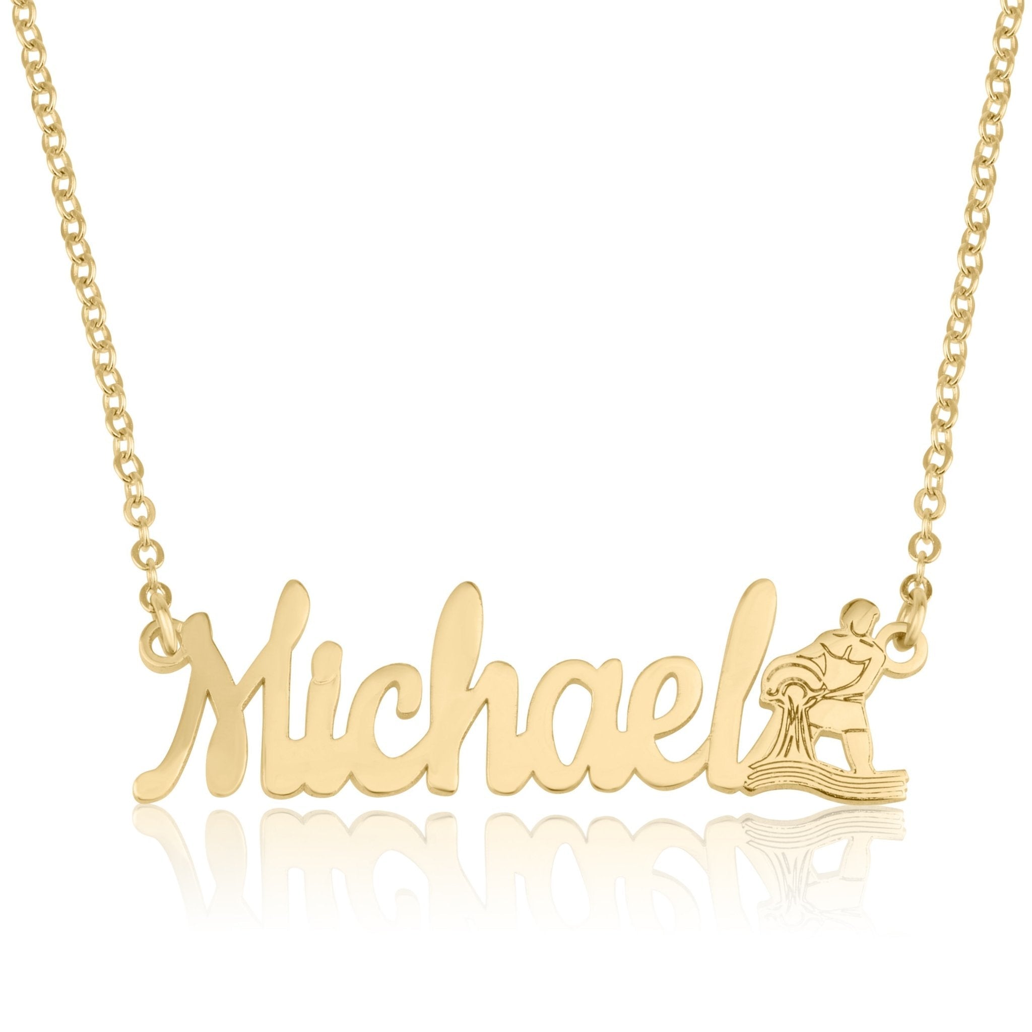 Custom Name Necklace With Aquarius Zodiac Sign La Vie Bien Custom Name Necklace With Aquarius Zodiac Sign