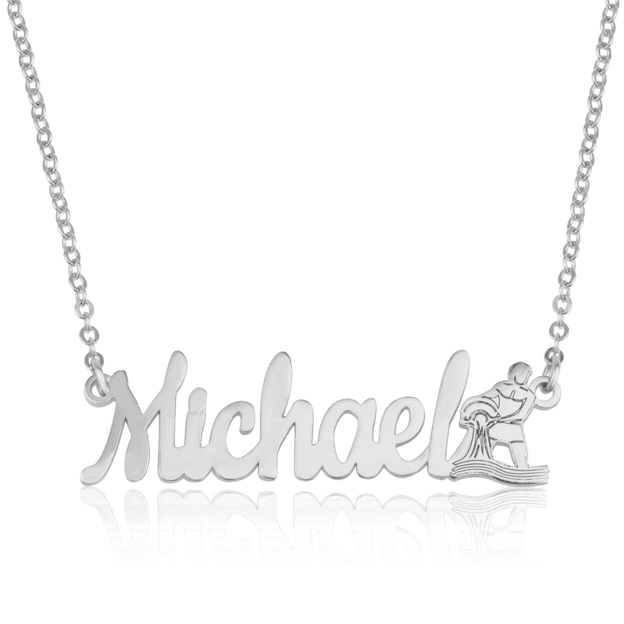 Custom Name Necklace With Aquarius Zodiac Sign La Vie Bien Custom Name Necklace With Aquarius Zodiac Sign