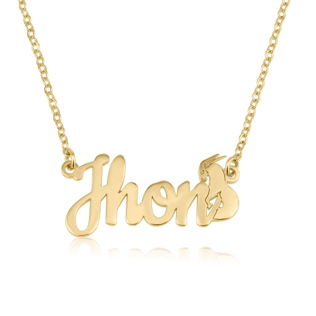 Custom Name Necklace With Capricorn Zodiac Sign La Vie Bien Custom Name Necklace With Capricorn Zodiac Sign