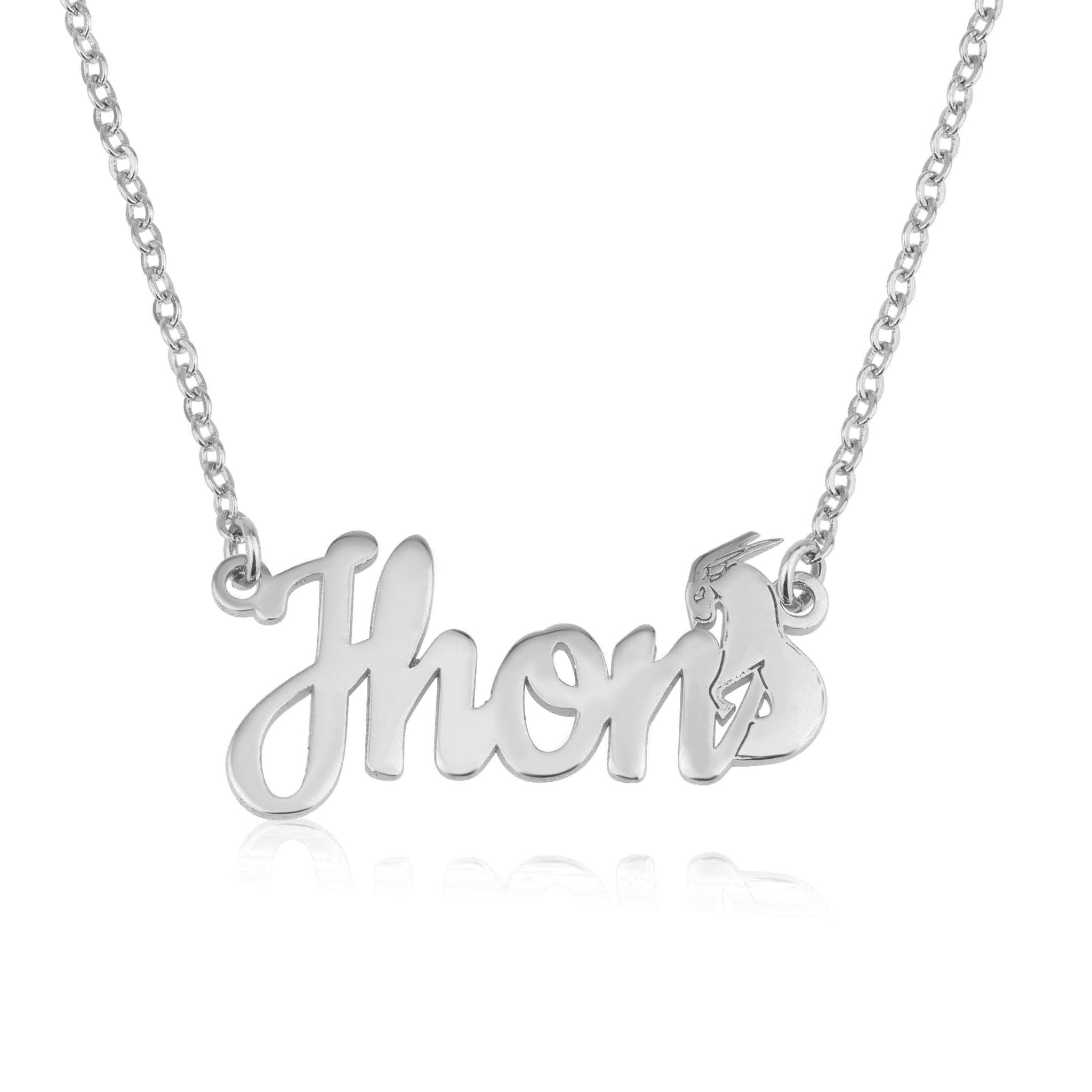 Custom Name Necklace With Capricorn Zodiac Sign La Vie Bien Custom Name Necklace With Capricorn Zodiac Sign