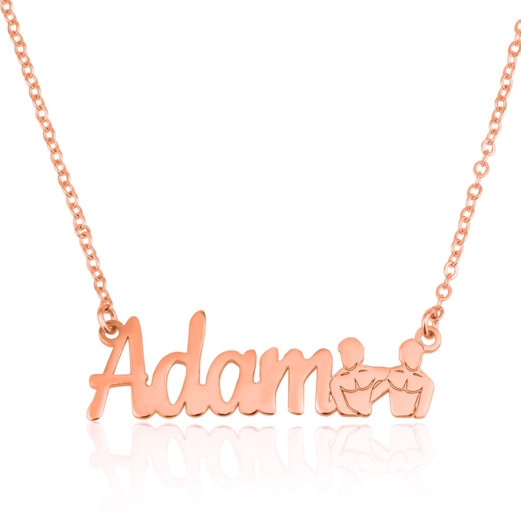 Custom Name Necklace With Gemini Zodiac Sign