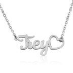 Custom Name Necklace With Heart Symbol La Vie Bien Custom Name Necklace With Heart Symbol