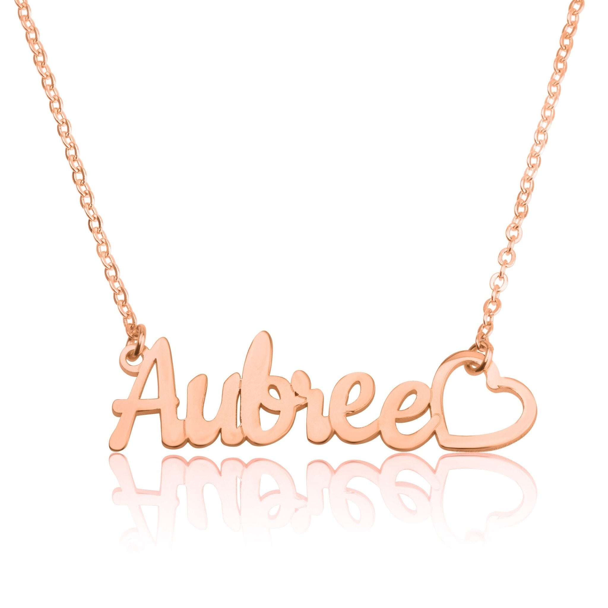 Custom Name Necklace With Heart Symbol La Vie Bien Custom Name Necklace With Heart Symbol
