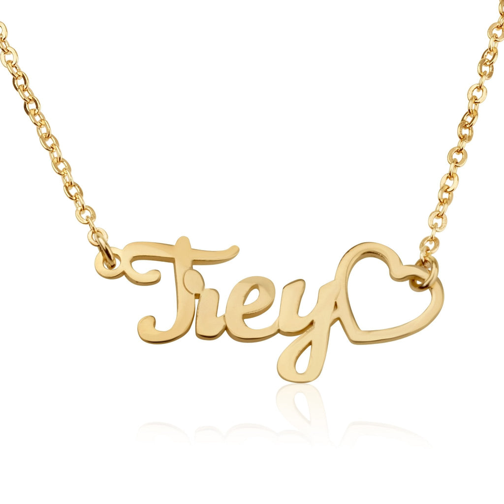 Custom Name Necklace With Heart Symbol La Vie Bien Custom Name Necklace With Heart Symbol