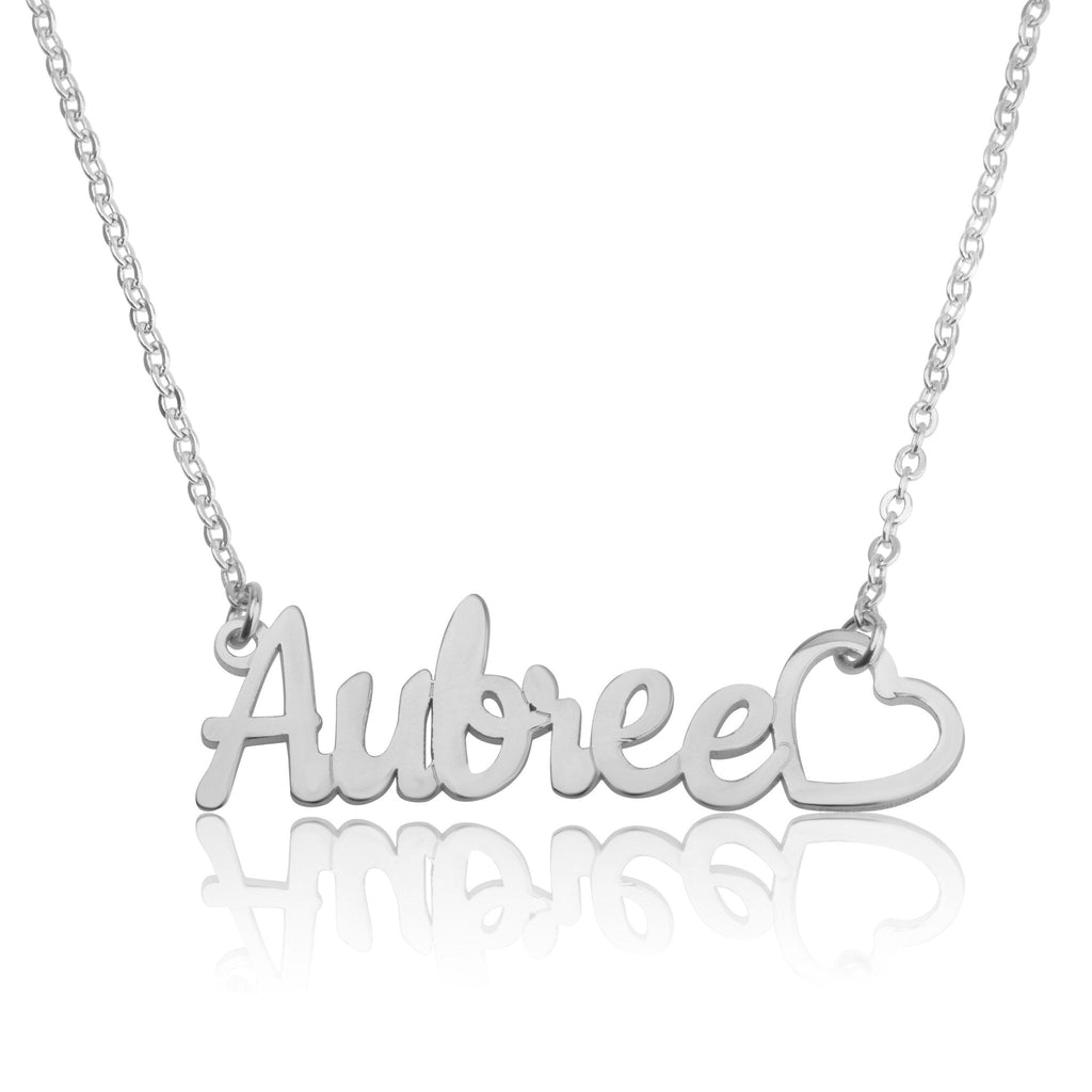 Custom Name Necklace With Heart Symbol La Vie Bien Custom Name Necklace With Heart Symbol
