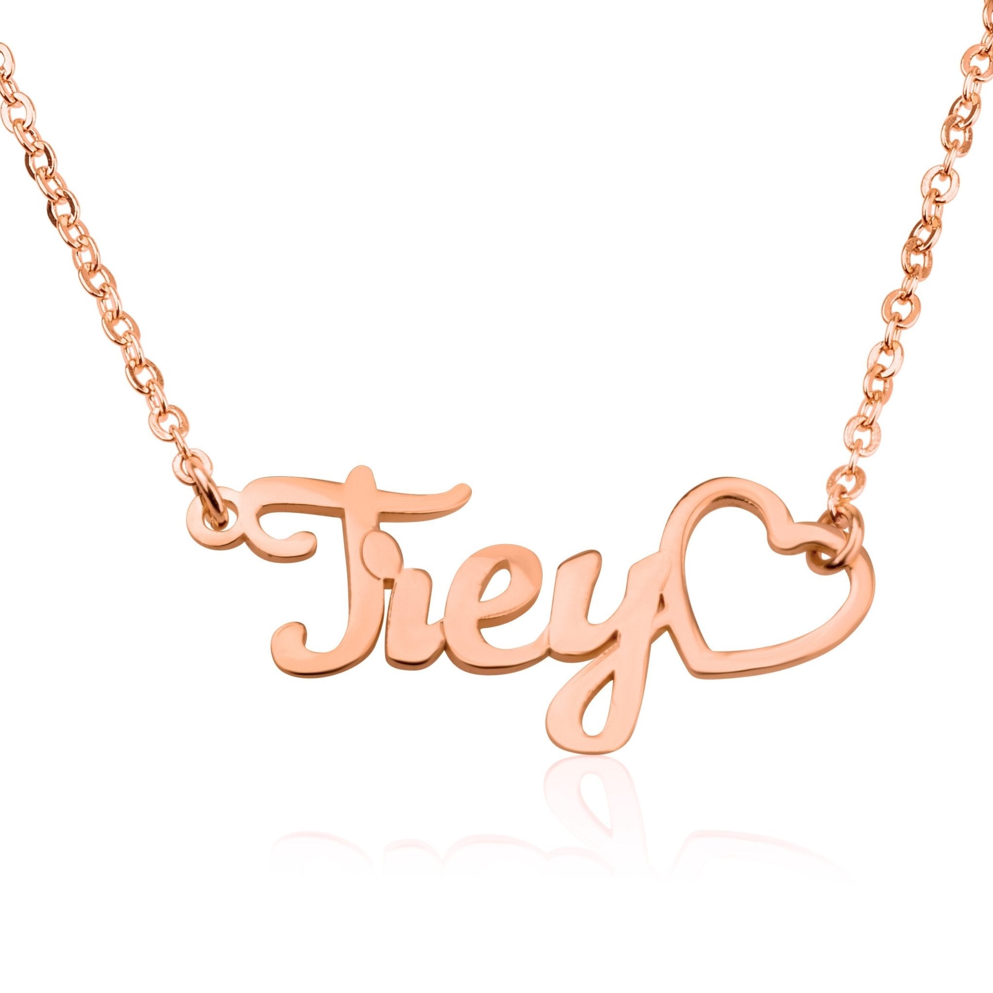 Custom Name Necklace With Heart Symbol La Vie Bien Custom Name Necklace With Heart Symbol