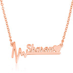 Custom Name Necklace With Heartbeat