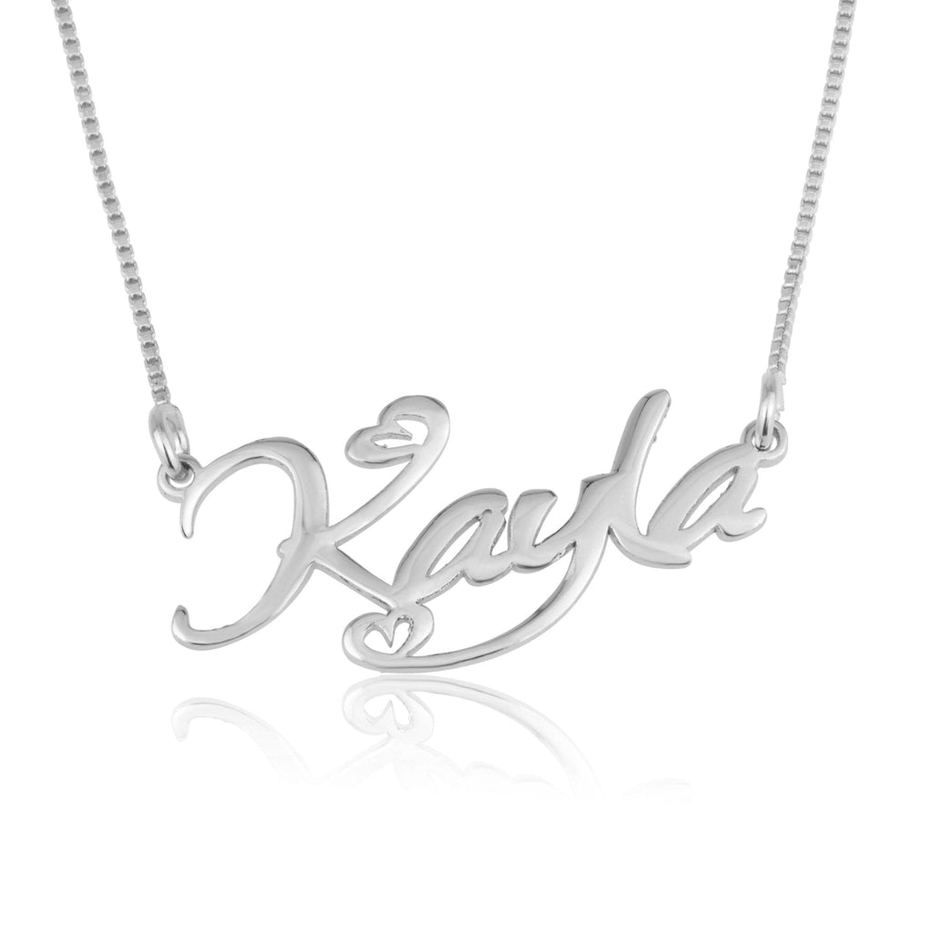 Custom Name Necklace With Hearts