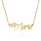 Custom Name Necklace With Hearts