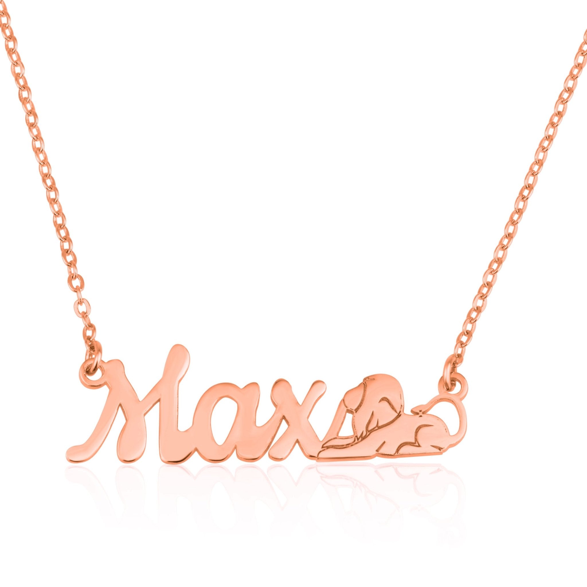 Custom Name Necklace With Leo Zodiac Sign