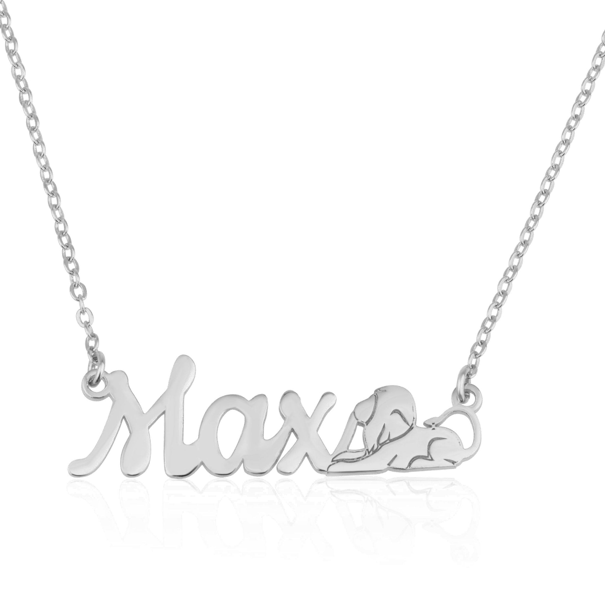 Custom Name Necklace With Leo Zodiac Sign La Vie Bien Custom Name Necklace With Leo Zodiac Sign