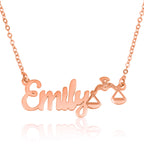 Custom Name Necklace With Libra Zodiac Sign