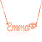 Custom Name Necklace With Pisces Zodiac Sign