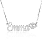Custom Name Necklace With Pisces Zodiac Sign La Vie Bien Custom Name Necklace With Pisces Zodiac Sign