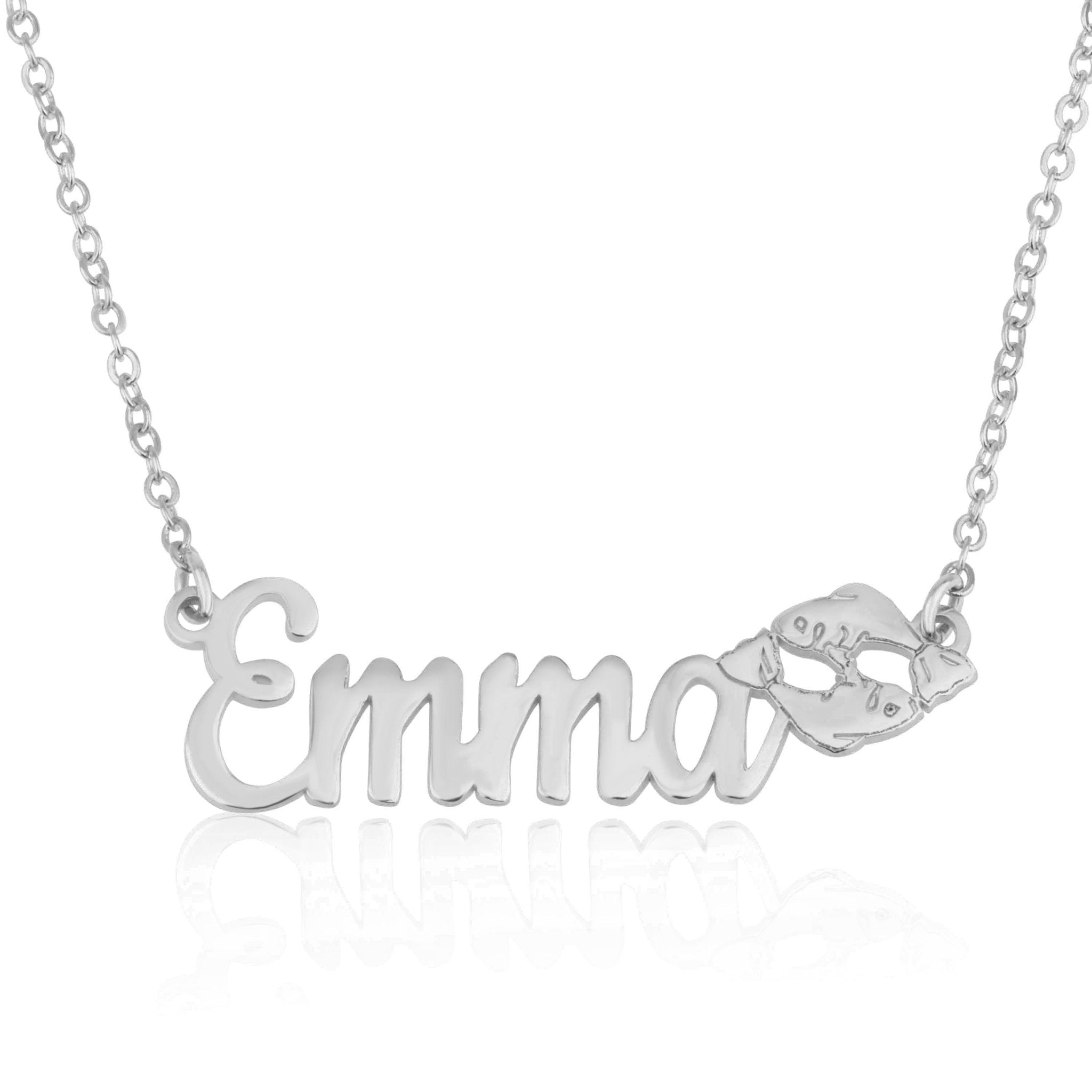 Custom Name Necklace With Pisces Zodiac Sign La Vie Bien Custom Name Necklace With Pisces Zodiac Sign