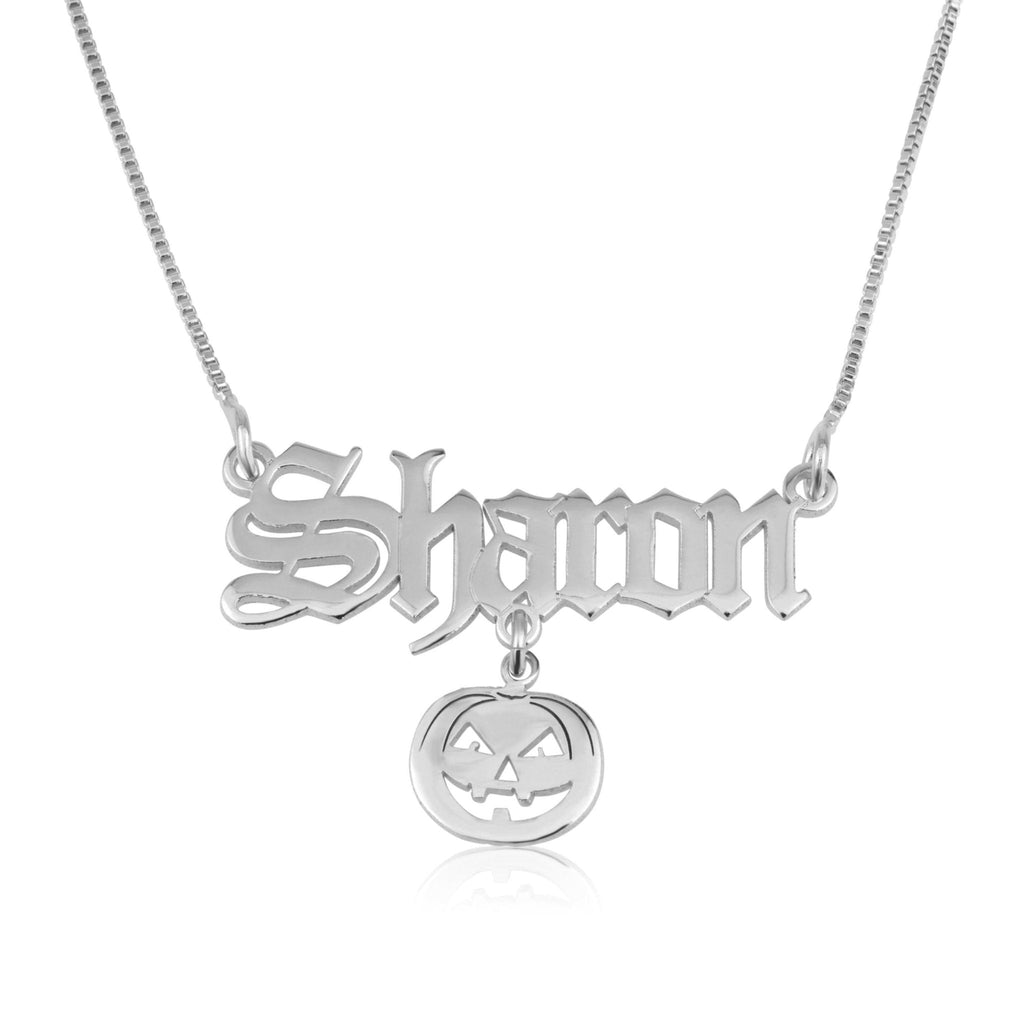 Custom Name Necklace With Pumpkin La Vie Bien Custom Name Necklace With Pumpkin
