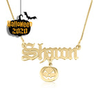 Custom Name Necklace With Pumpkin La Vie Bien Custom Name Necklace With Pumpkin