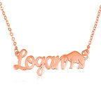 Custom Name Necklace With Taurus Zodiac Sign