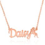 Custom Name Necklace With Virgo Zodiac Sign